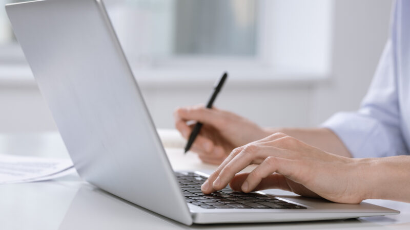 Person using laptop